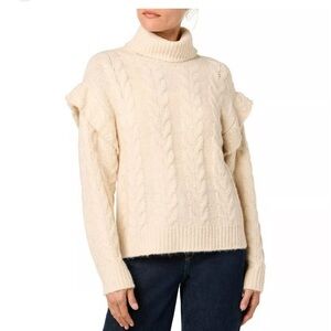 NWOT Joe's Jeans Cream Turtleneck sweater size L